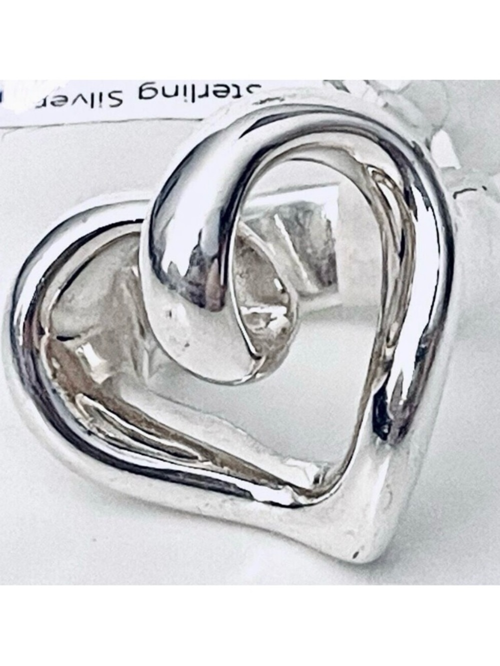 NWT Gorgeous Sz 9 Indigo Falls Sterling Silver 925 Huge Thick Heart Shaped Ring